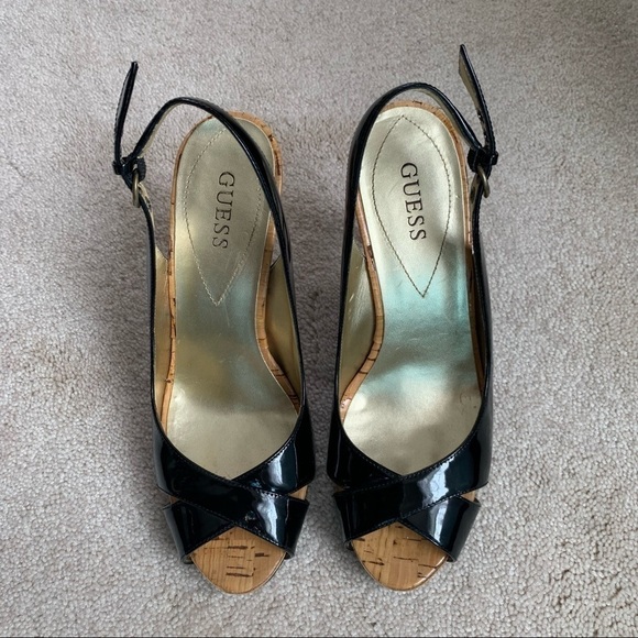 Guess Patton Leather Open Toe Hi-Heel Sandals - Picture 4 of 10